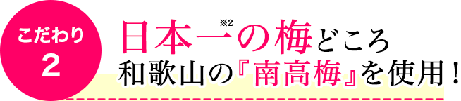 日本一の梅どころ和歌山の『南高梅』を使用