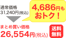 通常価格31,240円がまとめ買い価格で26,554円(税込・送料無料)