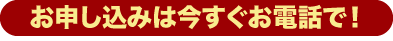 お申し込みは今すぐお電話で！