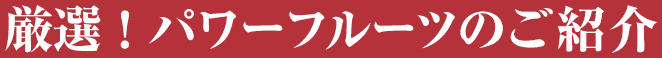 厳選！パワーフルーツのご紹介！